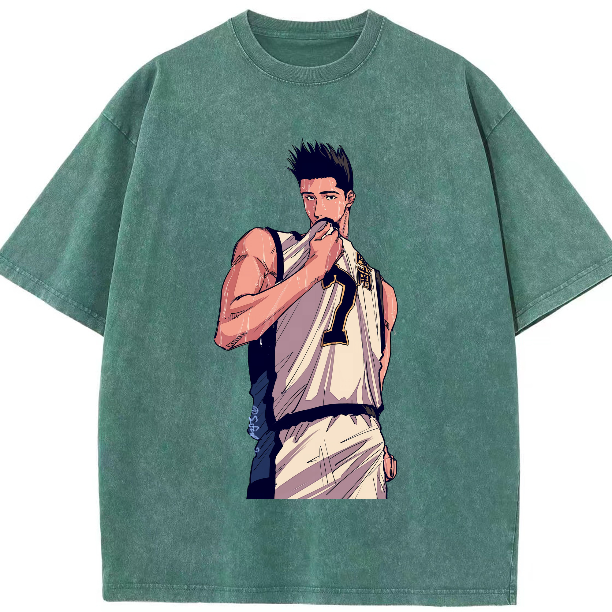 （画像用） SLAM DUNK／スラムダンク 綿100% ヴィンテージ風 半袖Tシャツ（フロントプリント）